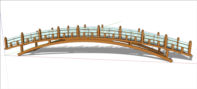 婉约壮丽中式廊桥su模型_图1