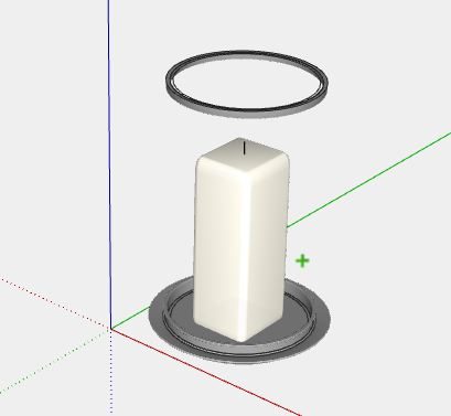 现代白色蜡烛烛台su模型-图二