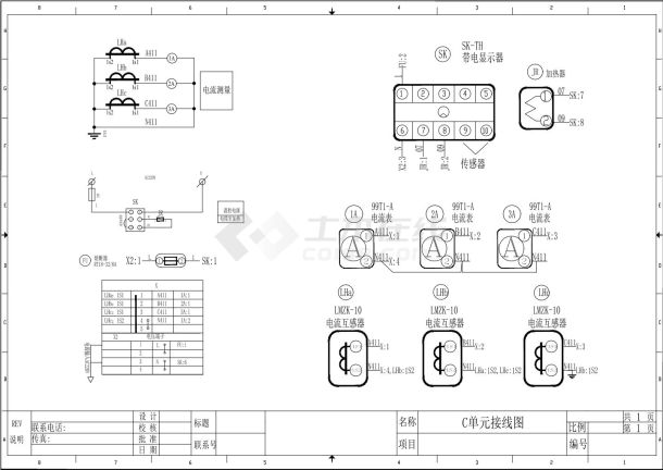某充气柜接线设计图纸-图一