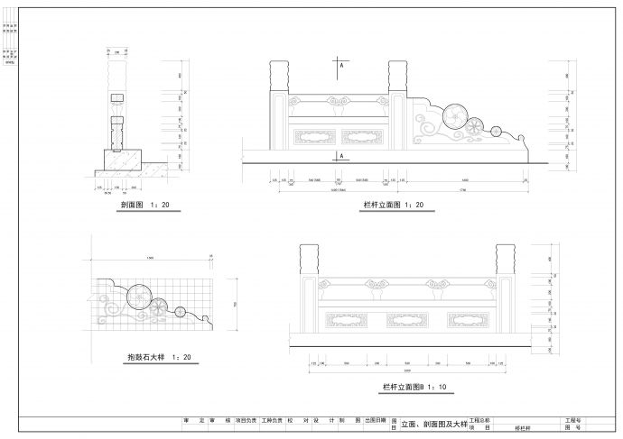 欧式景观桥栏杆施工图合集 CAD_图1