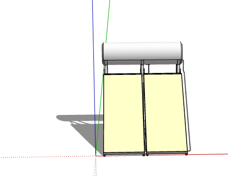 黄色现代太阳能热水器su模型-图二