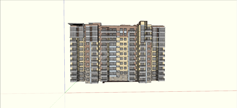 单元组合式独栋住宅su模型-图二