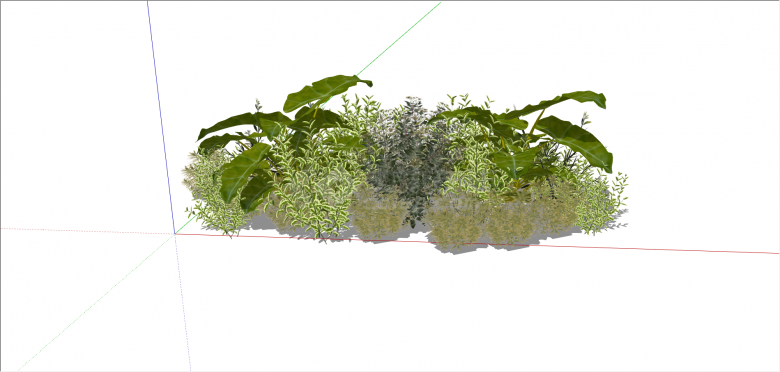 绿色系观赏性植物组合su模型-图二