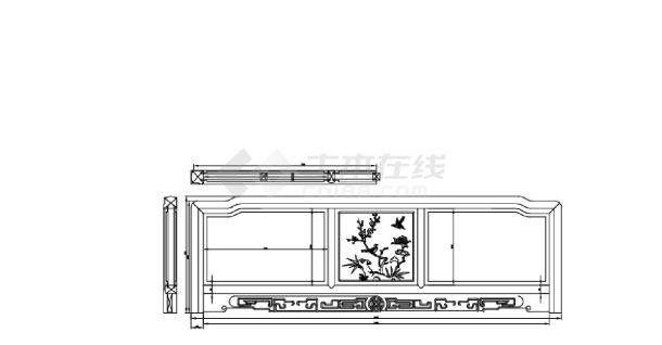 某展示区明轩大床设计图纸-图一