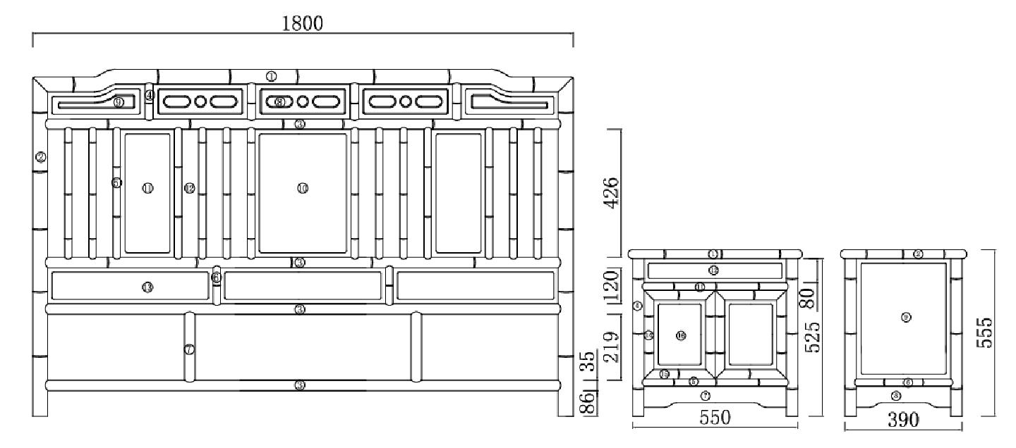 BN-9-竹节大床详图CAD图