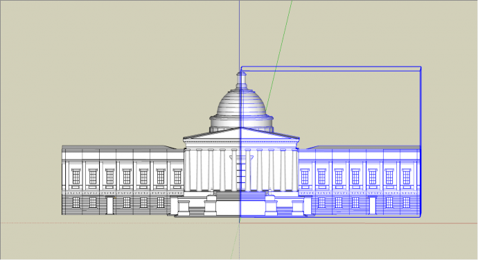 美式古典教堂建筑su模型_图1