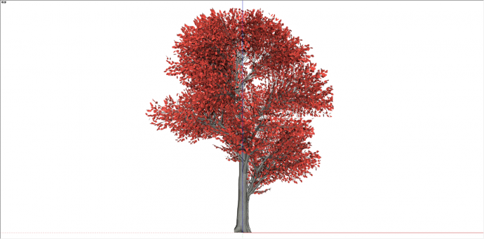 观赏性红叶树植物 su模型_图1