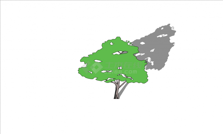 现代简约景观树小品su模型-图二