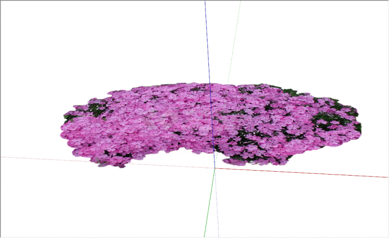 现代粉紫色片状灌木花卉su模型-图二