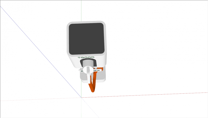 简易白色小型充电桩su模型_图1