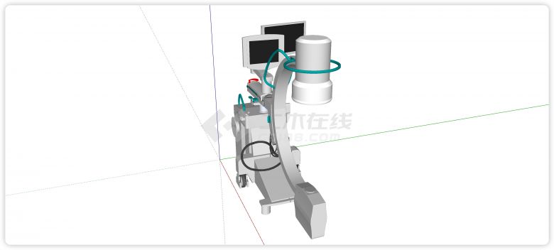 弧形臂检查仪器医疗器械su模型-图二