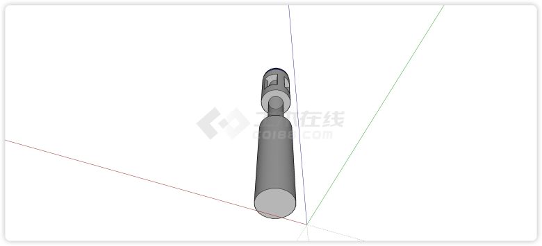 蓝色圆头仪器医疗器械su模型-图一