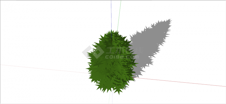 南洋杉科南洋杉绿色乔木su模型-图二