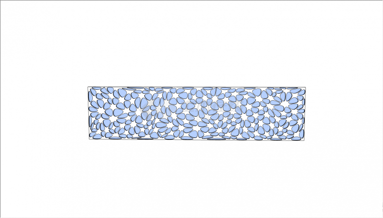 一款带有蓝色的鹅卵石形状的板子su模型-图二