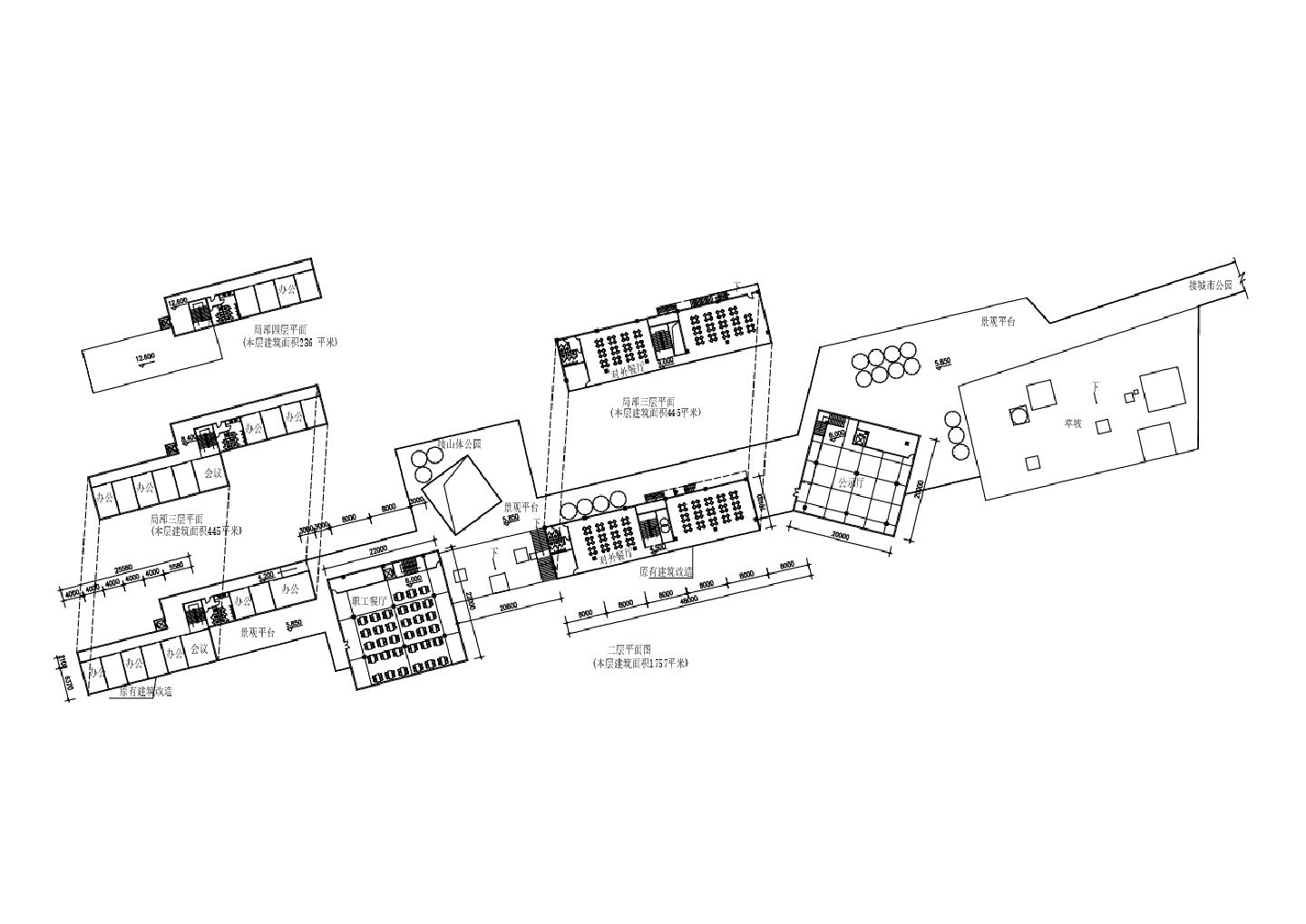 东莞规划某展览馆-公示区建筑平面CAD图