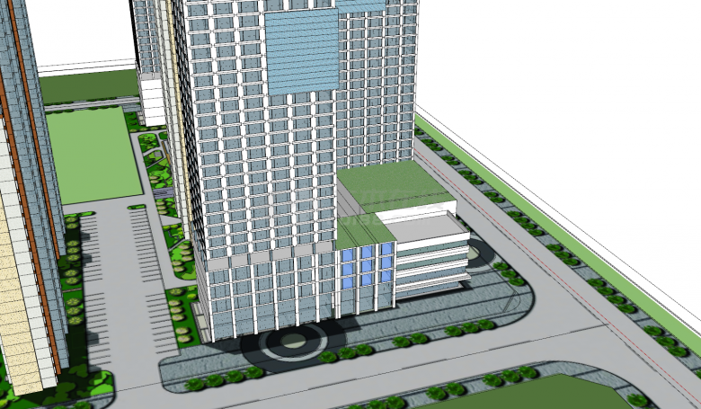 商业办公公寓综合项目su模型-图二