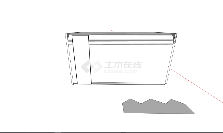 白色方型公共卫生间su模型-图一