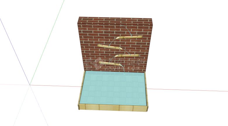 竹制接水器和竹制水池su模型-图二