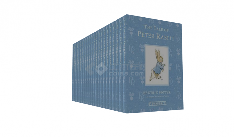 浅蓝色封面和小兔子插画的书籍杂志组合su模型-图二