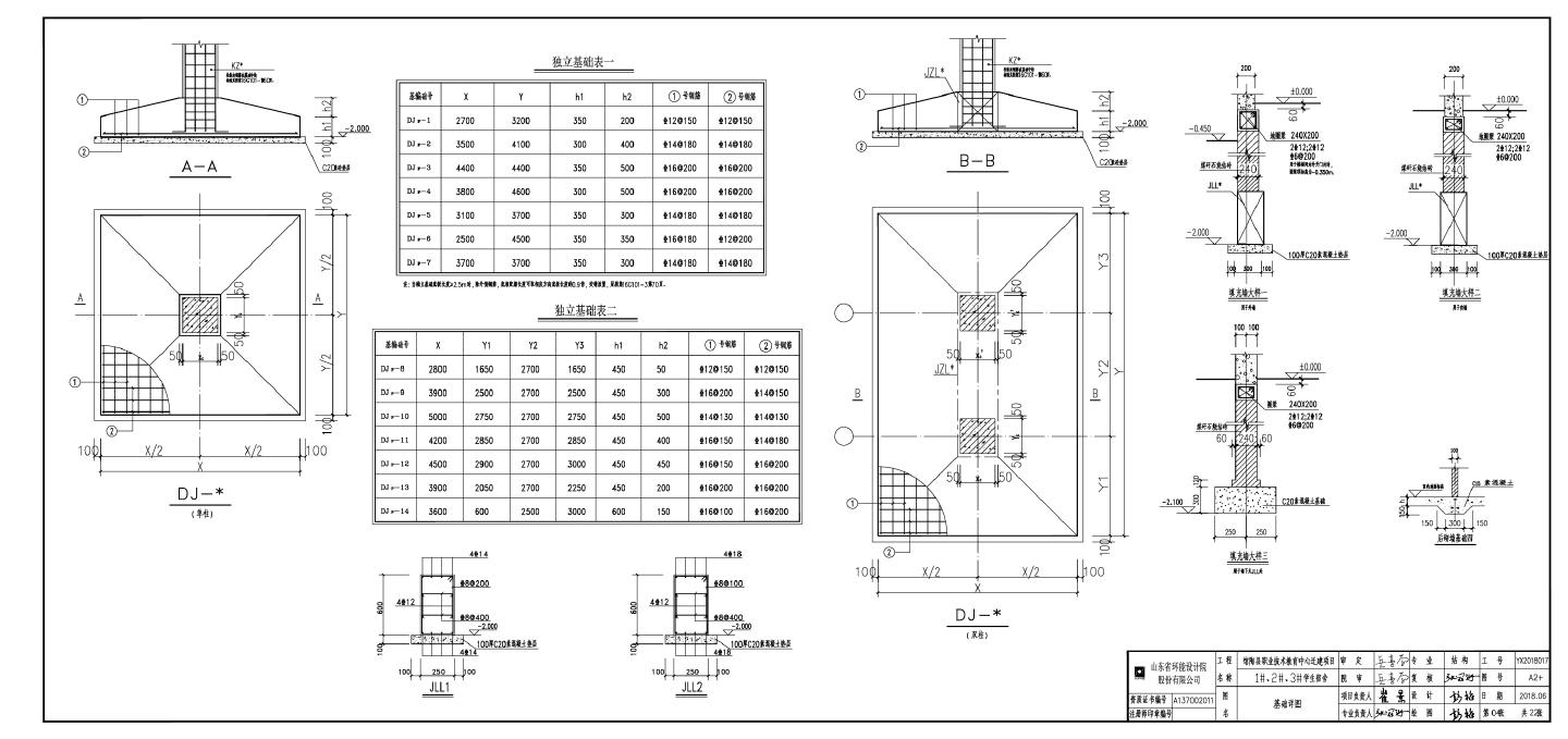 馆陶县职业技术教育中心迁建项目-学生宿舍结构施工CAD图