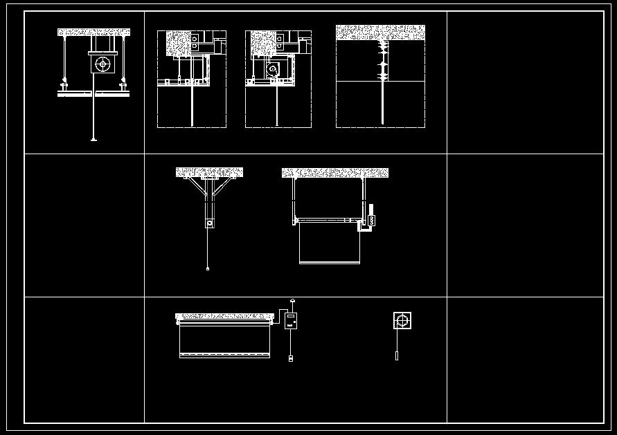 各类电动挡烟垂壁CAD大样节点