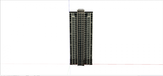 现代扬州高层小区住宅su模型_图1