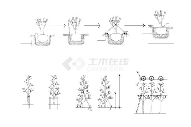 园林景观植物水电结构施工图全套设计说明-图二