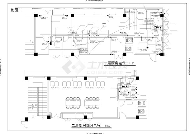 笼山幼儿园新建工程厨房工艺 二次布置--电气-图一