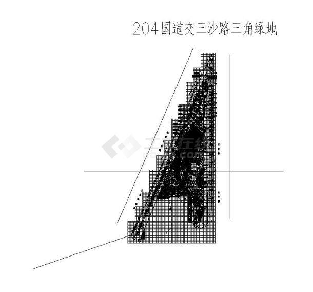 街头绿地口袋公园种植设计平面图-图一