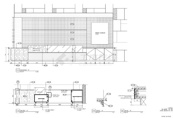 苏州高新区马舍山酒店改扩建项目-IA-B1-LN-8.01～8.02 （ML-27）休闲室固定家具装饰CAD图-图二