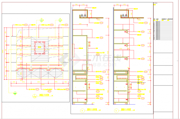 福州高层豪宅区现代时尚三居室样板间装修施工图CAD图纸-图一