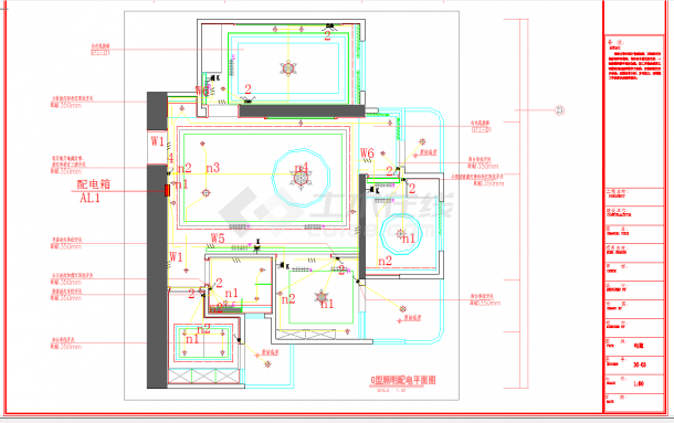 广州温馨一居室小户型家装室内CAD图纸-图一