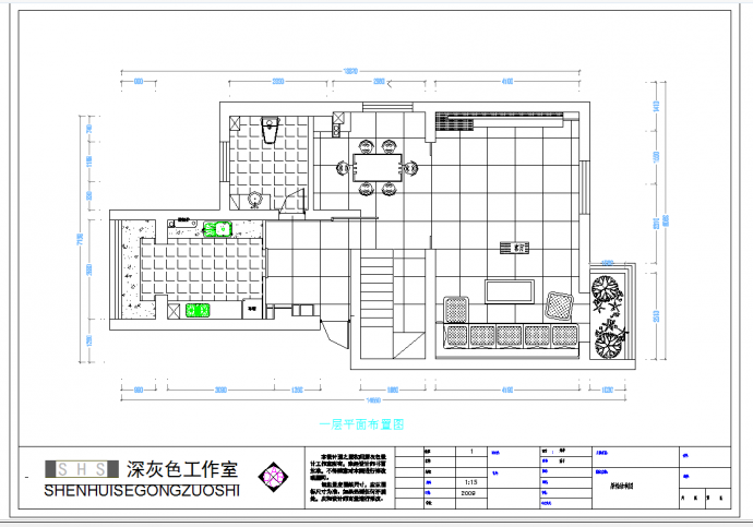 原创复古新中式复式3居室内设计施工图CAD图纸_图1