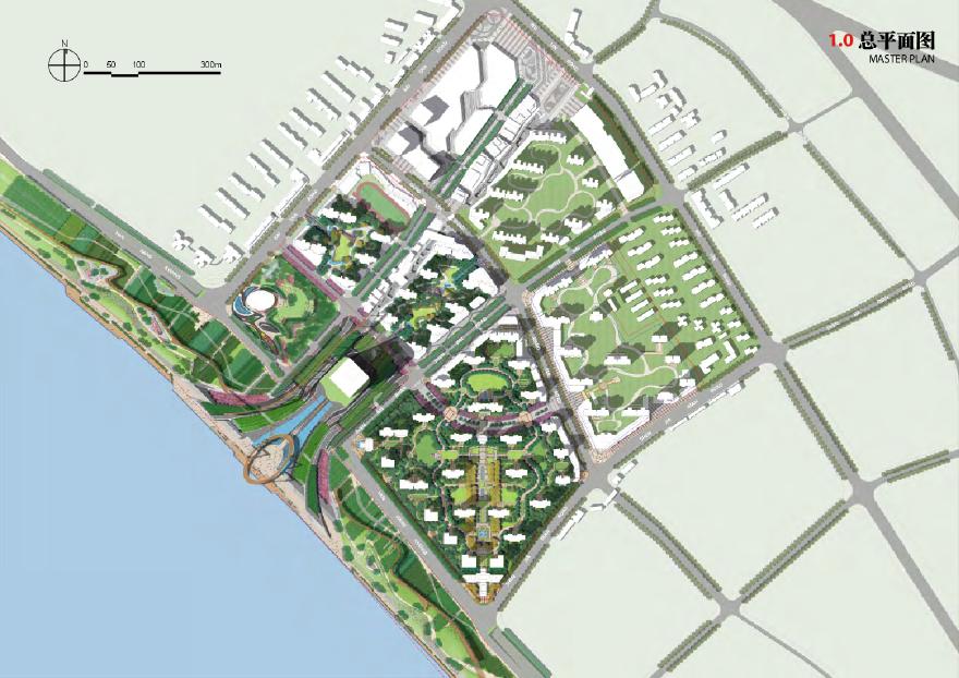 [湖北]滨江生态走廊现代科技商业休闲展示区景观设计方案-图二