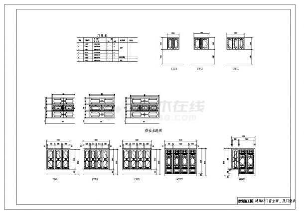 北京某四合院建筑施工图（经典仿古建筑）常用檐口外墙图-图二