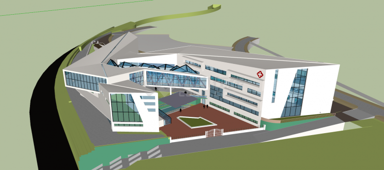 现代大型的医院建筑su模型-图二