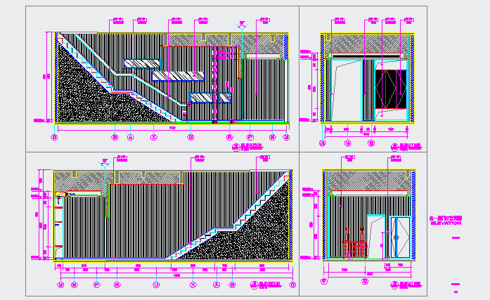 重庆花园洋房叠拼别墅室内装修CAD施工图（含效果）