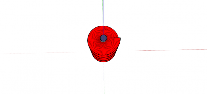 红色螺旋式楼梯su模型_图1