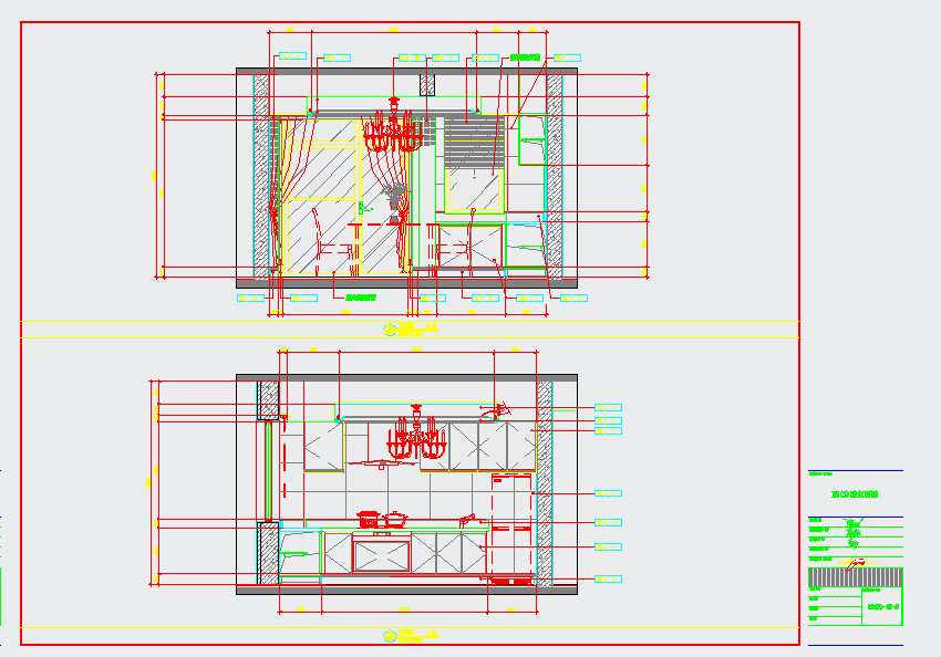 大连90㎡三室两厅室内施工图CAD图纸