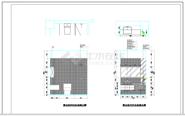宁波三室两厅装修方案CAD图纸-图二