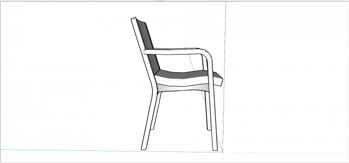 白色木质椅凳老su模型_图1