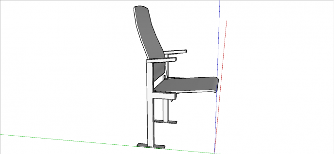 候车大厅金属材质座椅su模型_图1