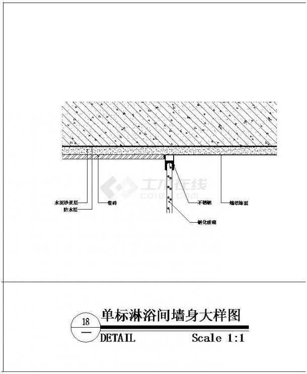 门工艺节点构造设计施工图-图一