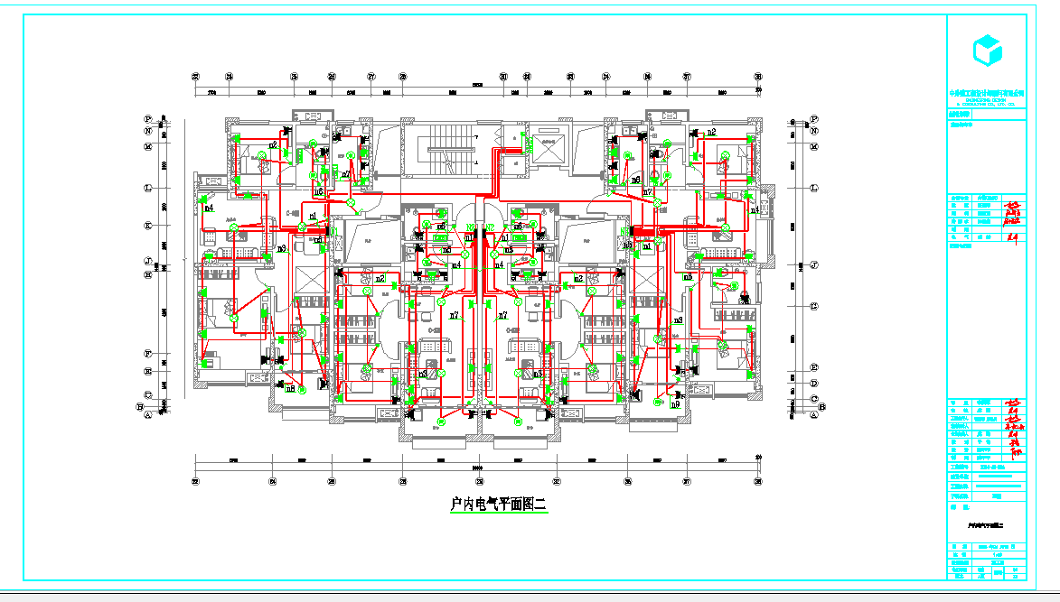 某地安徽小高层住宅电气CAD图纸
