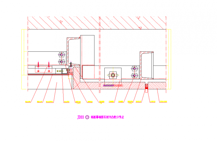 某地铝板幕墙节点构造图集CAD图纸_图1