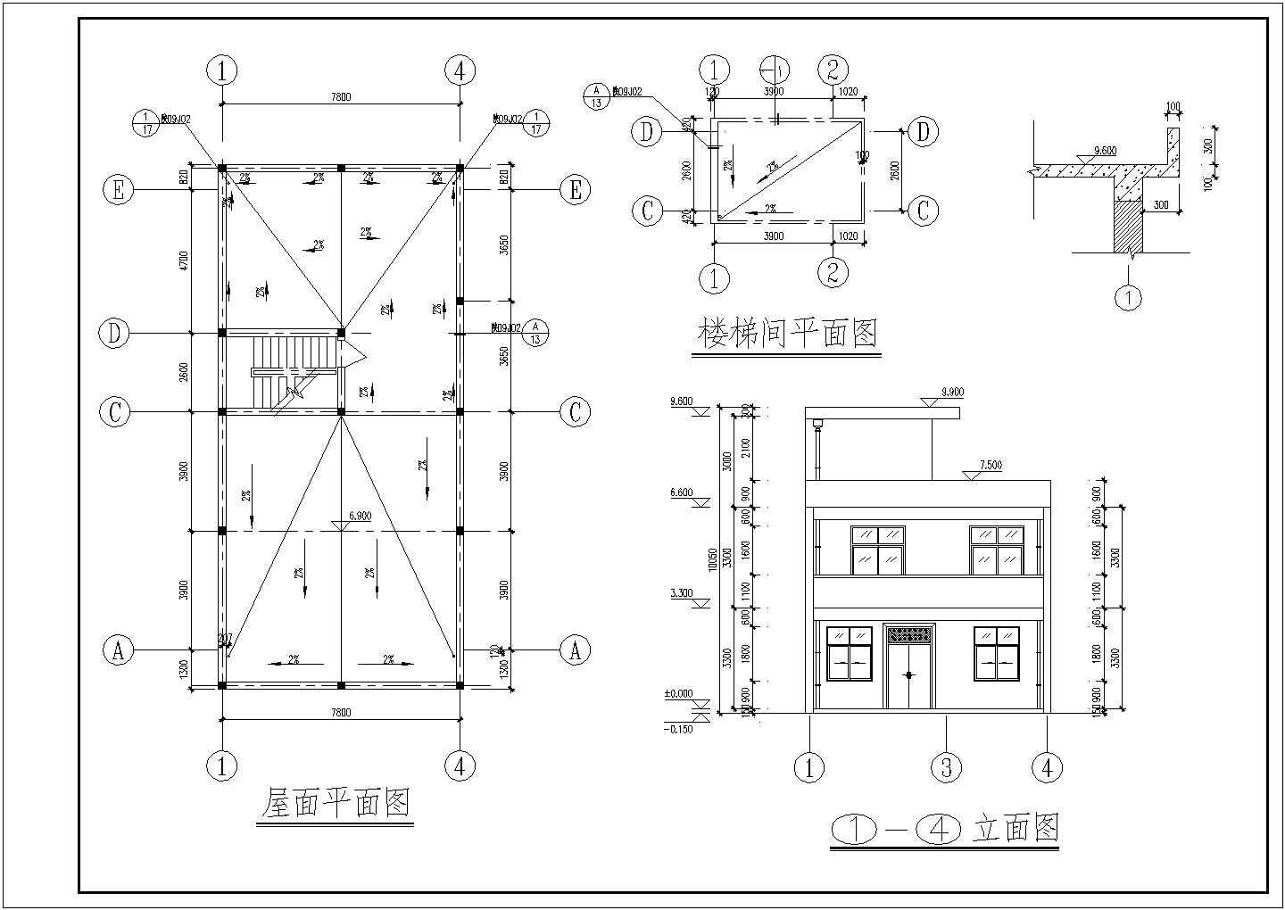 抚顺农村二层设计方案全套施工cad图