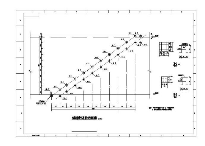 某钢梯预埋件节点构造详图_图1