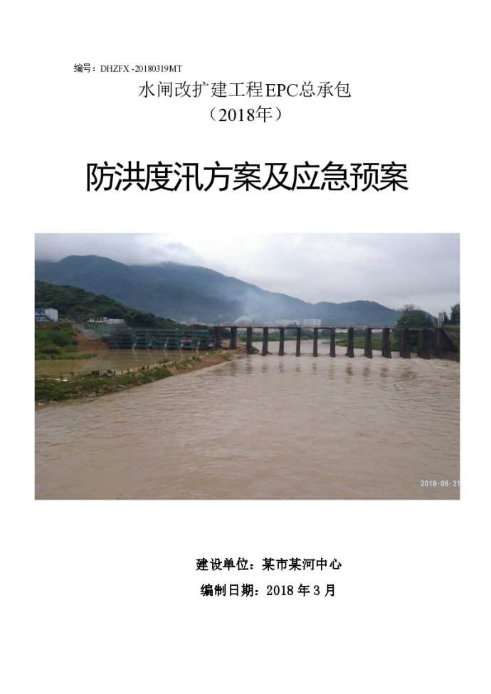 水闸改扩建工程EPC总承包防洪度汛方案及应急预案_图1