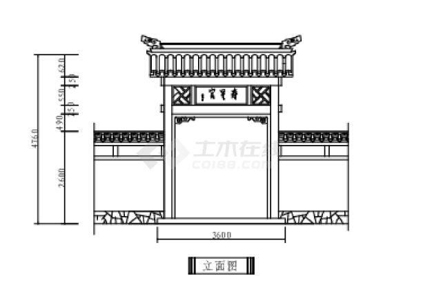 古典建筑平立面建施CAD图-图二