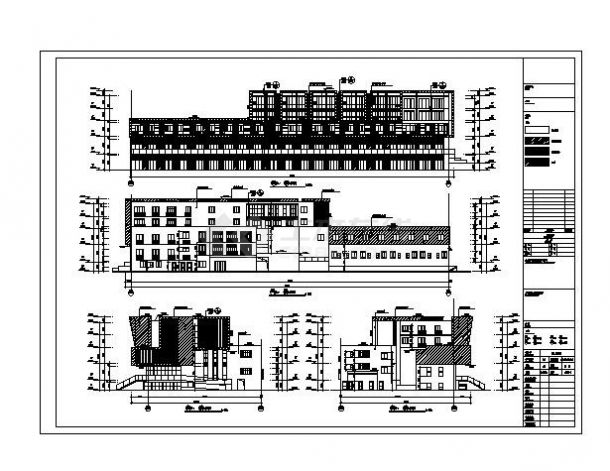 现代风格多层住宅区规划建筑施工图-图二